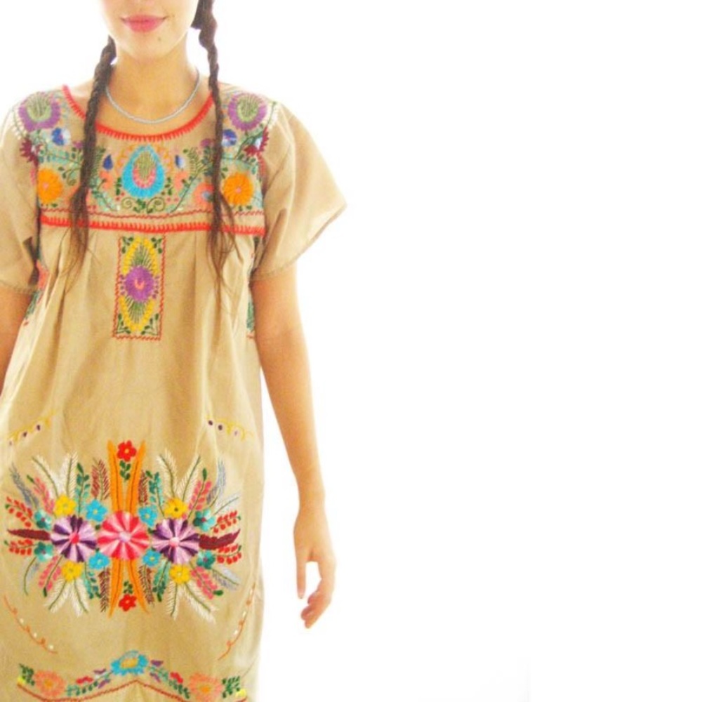 Handmade Ethnic Boho Mexican Dress Aida Coronado